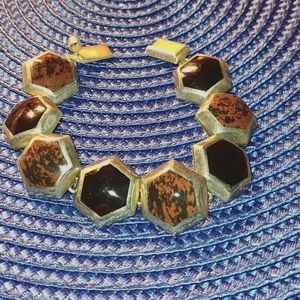 71/2 inch sterling stone bracelet